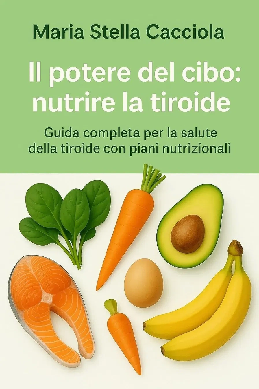 Copertina del libro «Il potere del cibo: nutrire la tiroide» della Dott.ssa Maria Stella Cacciola