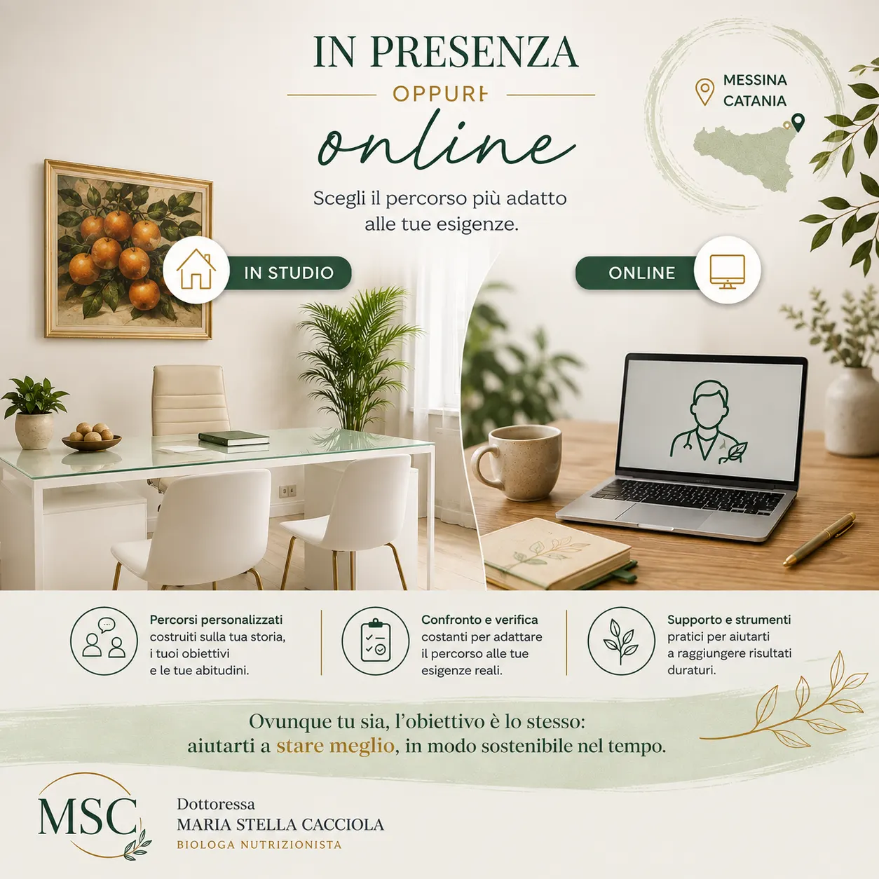 Consulenze nutrizionali in studio e online