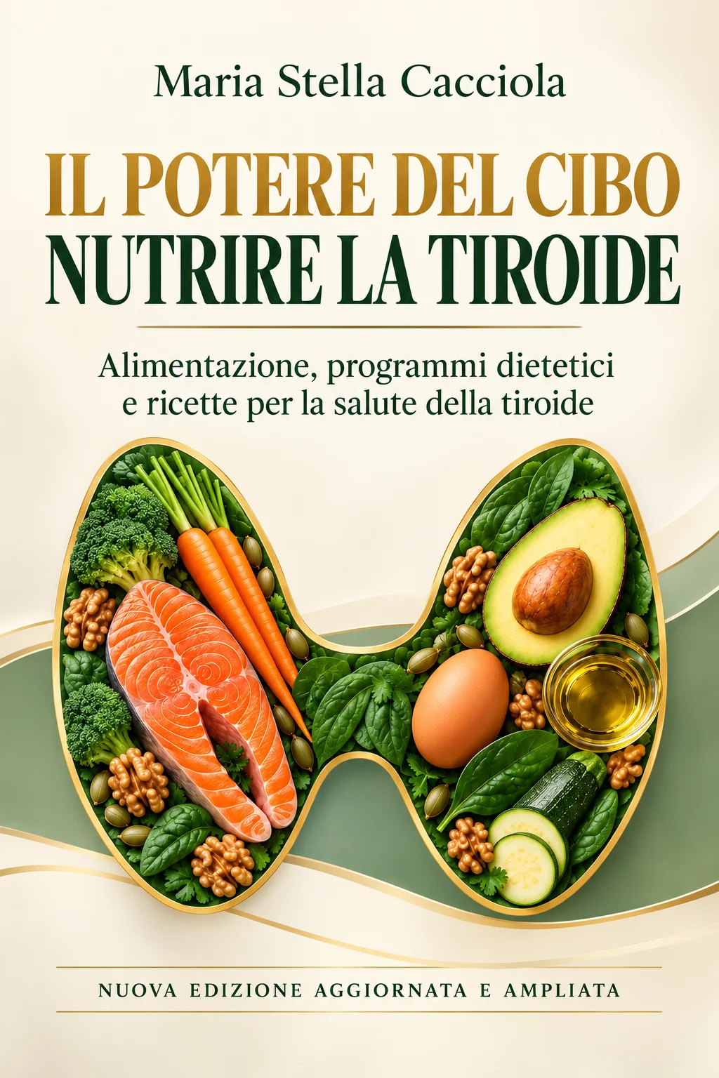 Copertina del libro «Il potere del cibo: nutrire la tiroide» della Dott.ssa Maria Stella Cacciola