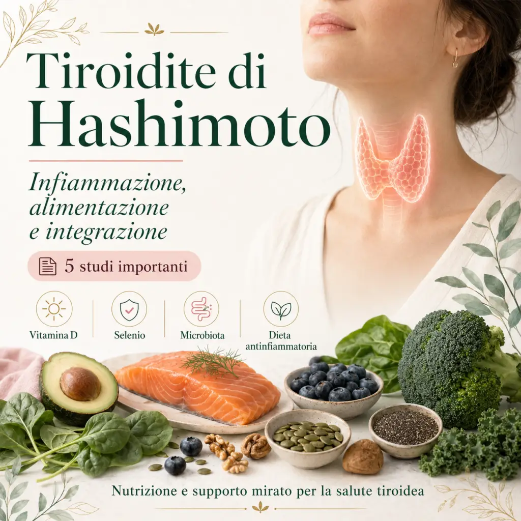 Tiroidite di Hashimoto. Infiammazione e Alimentazione: 5 importanti studi sul trattamento dietetico e l'integrazione 2 Tiroidite di Hashimoto